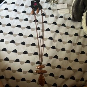 copper necklace with earrings